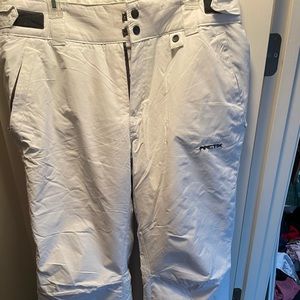 White snow pants